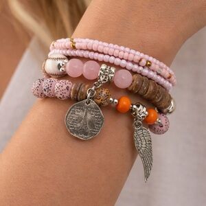 Brand New!! Beaded bracelet with charms bundle